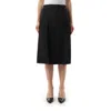 Khaite Kidd Pleated Midi Skirt In Black