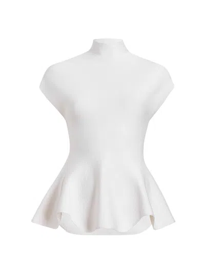 Khaite Women's Knit Peplum Hem Top In Brown