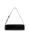 Khaite Kye Glossed-leather Shoulder Bag In Black