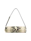 Khaite Kye Micro Snake-effect Leather Shoulder Bag In Brown