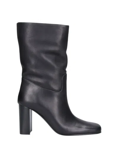 Khaite Women's Leather Slouchy Knee-high Boots In Black