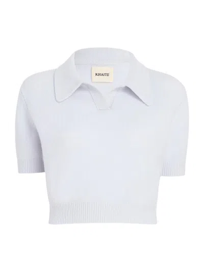 Khaite Women's Leni Wool-cashmere Sweater Top In Blue