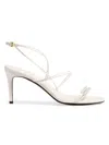 Khaite Loop Bead-embellished Leather Sandals In White