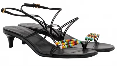 KHAITE WOMEN'S LOOP BEADS 35 KITTEN HEEL IN BLACK