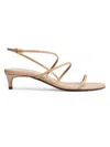 Khaite Loop Leather Sandals In Brown