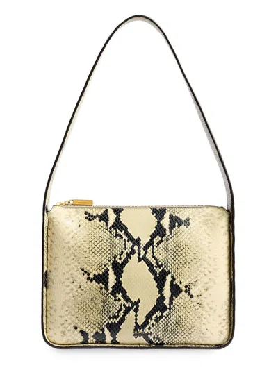 Khaite Women's Lori Snakeskin-embossed Leather Shoulder Bag In Brown