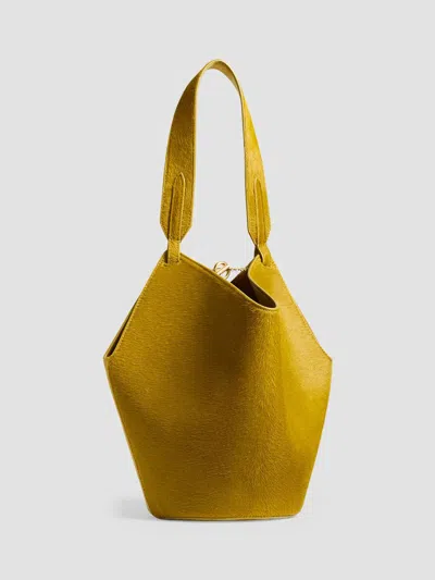 Khaite Mini Lotus Tote In Brown