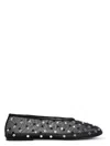 Khaite Marcy Crystal-embellished Mesh Ballet Flats In Black