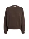 Khaite Margaux Cashmere Crewneck Sweater In Brown