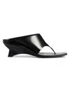 Khaite Black Marlow Sculptural Leather Mules In Black