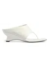 Khaite Marlow 55 Leather Mules In White