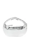 Khaite Medium Laminated Olivia Hobo Bag In Silver