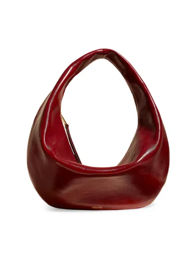 Khaite Women's Medium Olivia Leather Hobo Bag In Burgundy