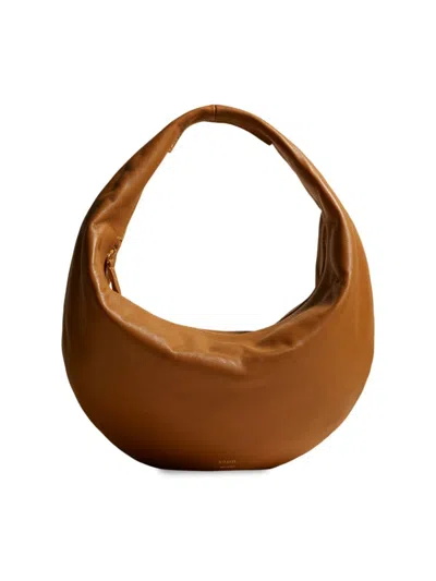 Khaite Women's Medium Olivia Leather Hobo Bag In Nougat