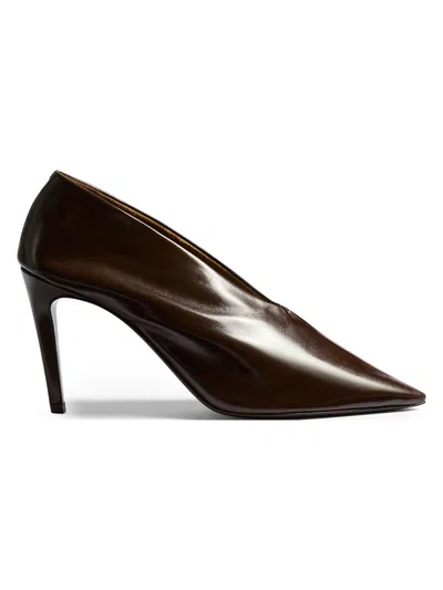 Khaite Women's Miriam 85mm Leather Pumps In Brown