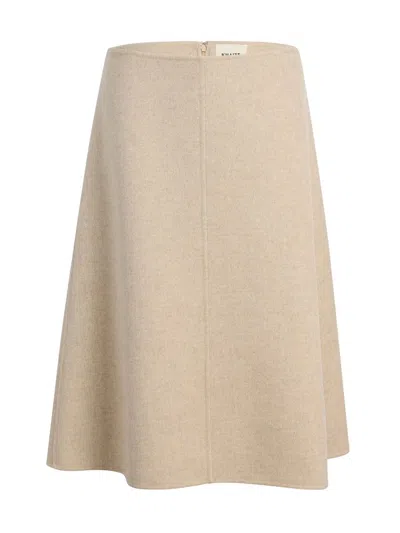 Khaite Renta A-line Skirt In Neutral