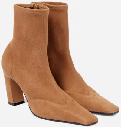 Khaite Women's Nevada Ankle Stretch Boot In Camel