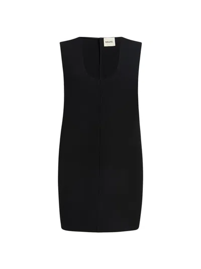 Khaite Nyona Scoop-neck Sleeveless Mini Dress In Blue