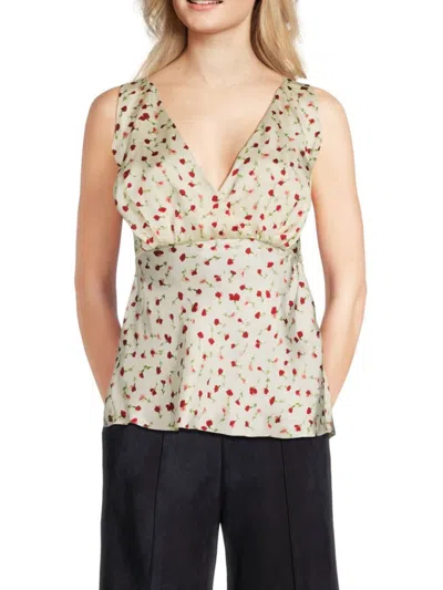 Khaite Women's Oli Floral Top In Natural