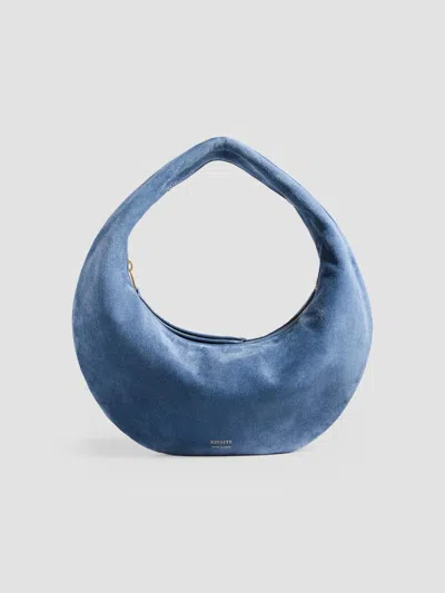 Khaite Women's Olivia Mini Suede Hobo Bag In Cloud Iris