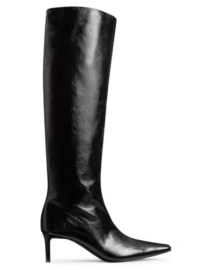 Khaite Women's Ona 55mm Leather Knee-high Boots In Black