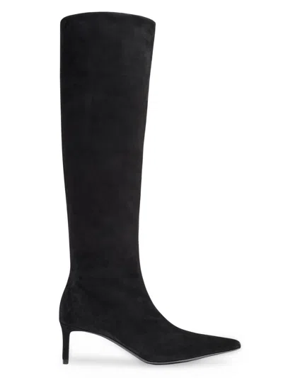 Khaite Women's Ona 55mm Suede Knee High Boots In Black