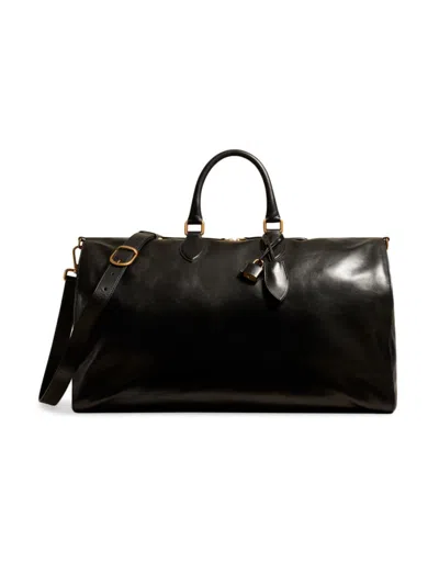 Khaite Pierre Black Calf Leather Weekender Handbag