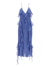 Khaite Pim Cascading-ruffles Sleeveless Maxi Dress