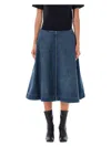 Khaite Blue Renta Denim Skirt In Blue