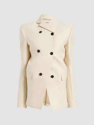 Khaite Women's Rolo Wool-silk Double-breasted Jacket