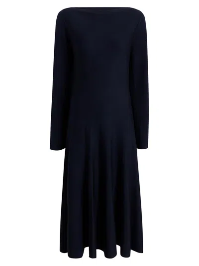 Khaite Women's Ruth Virgin Wool Maxi Dress In Blue