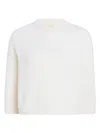 Khaite Margaux Cashmere Crewneck Sweater In White
