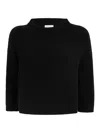 Khaite Davin Short Sleeve Cashmere Sweater In Black