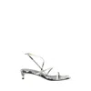 Khaite Strappy Python-embossed Kitten Sandals In Multi