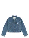 Khaite Saunder Buttoned Denim Jacket In White