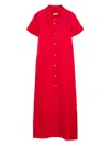 Khaite Effy Silk And Cotton-blend Organza Midi Shirt Dress