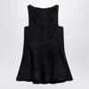 Khaite Mags Silk-gazar Mini Dress In Black