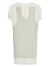 Khaite White Panel Midi Dress With Sheer Inserts