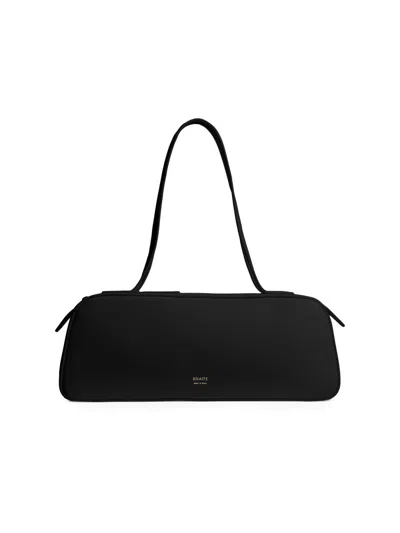 Khaite Simona Leather Shoulder Bag In Black