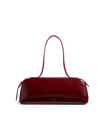Khaite Women's Simona Leather Shoulder Bag In Burgundy