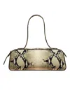 Khaite Simona Python-embossed Leather Shoulder Bag In Brown