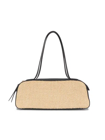 Khaite Women's Simona Woven Shoulder Bag In Black