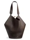 Khaite Women's Small Lotus Leather Tote Bag In Brown