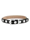 Khaite Women's The Benny Studded Leather Belt In Green