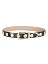 Khaite Women's The Benny Studded Leather Belt In Metallic