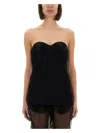 Khaite Ayla Crepe Bustier Top