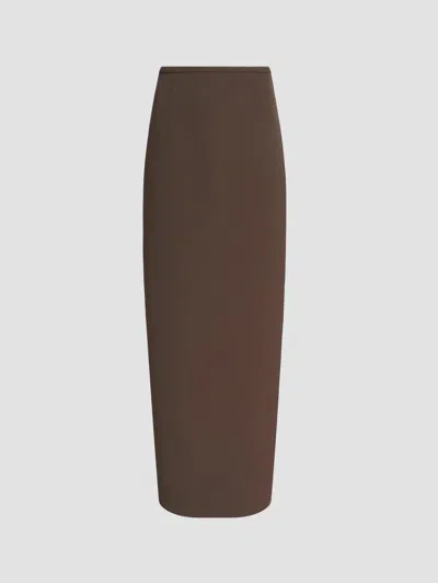 Khaite Women's Winton Pencil Skirt In Brown