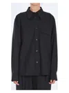 Khaite Yatty Shirt In Tropical Wool In Black