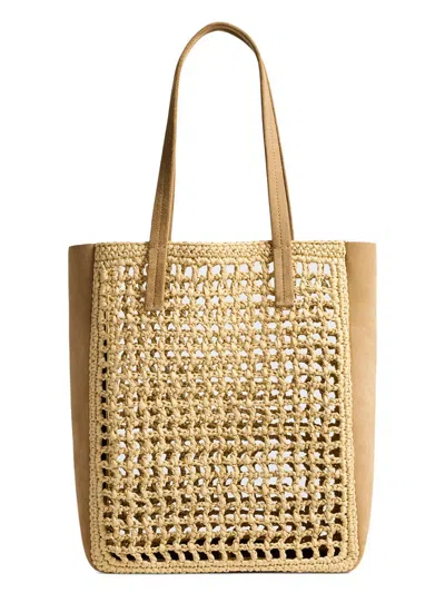 Khaite Women's Zoe Raffia & Suede Tote Bag In Brown