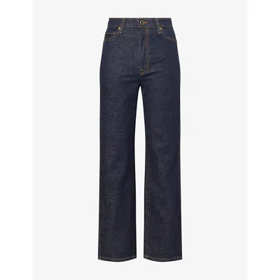 Khaite Womens Abigail Straight-leg Denim Jeans Montgomery In Blue
